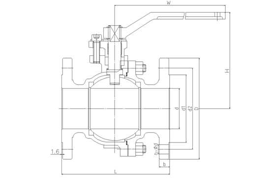 Класс150  API 6D Шаровой кран