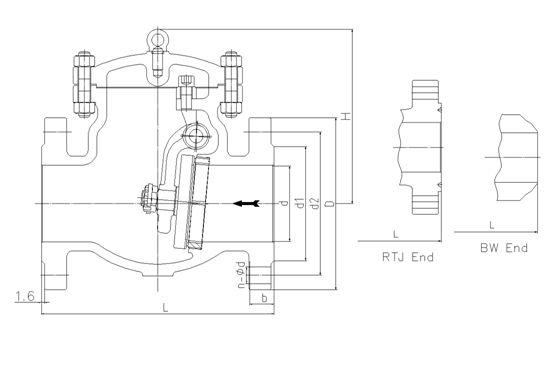 Обратный клапан API 6D Class300